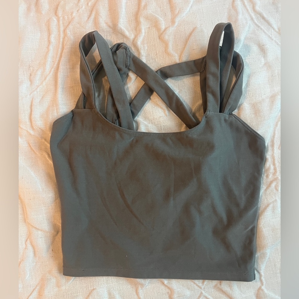 Wolven Threads Double Cross Top in Wolf Grey